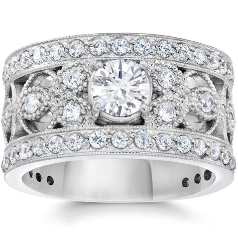 White Gold and Diamond Ring .